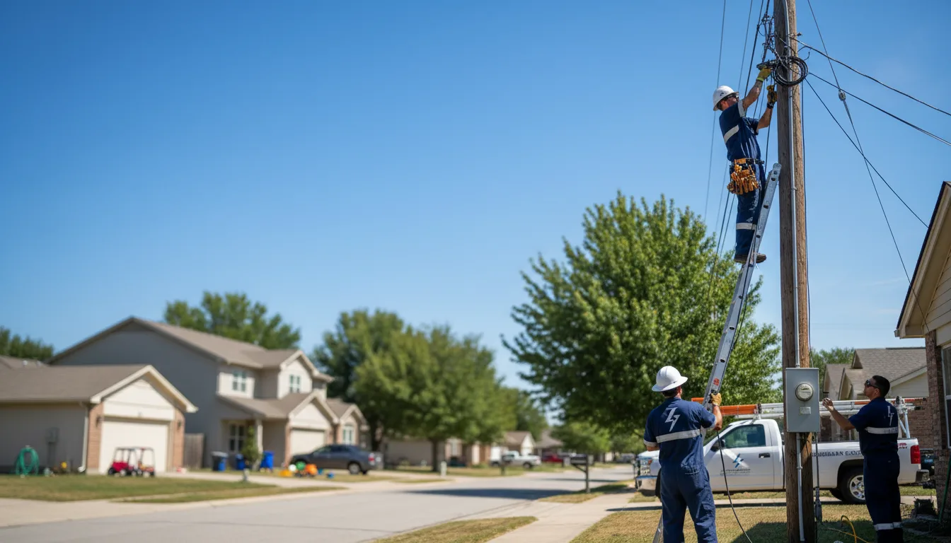 Residential electrician providing installation services in Longdale, OK
